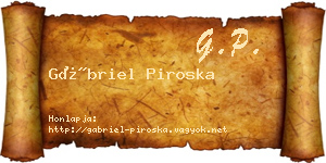 Gábriel Piroska névjegykártya
