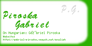 piroska gabriel business card